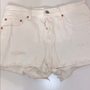 Levi’s distressed jean shorts